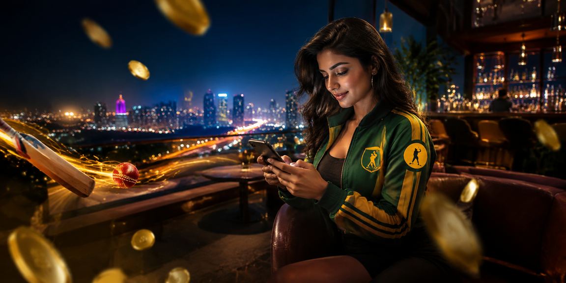 Cricket fan betting live from Pune with smartphone